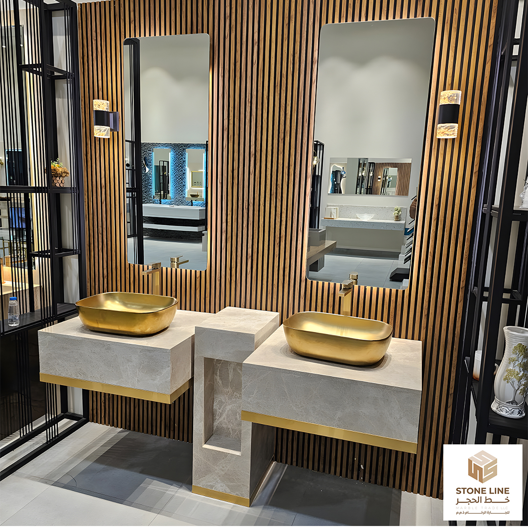 مغسلة ذهبية فاخرة